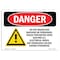 Signmission OSHA Danger Sign, 12" Height, 18" Width, Prohibited Zone Electrical Wires Energized, Landscape OS-DS-D-1218-L-1862 - alternate 1
